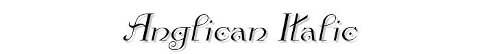Anglican Italic font